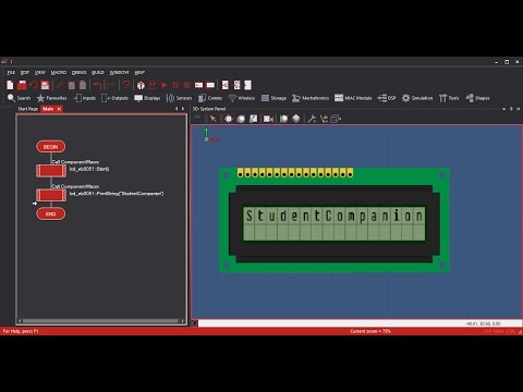 Flowcode v4 - http://www.studentcompanion.co.za/post/2013/08/13/Interfacing-LCD-Display-Flowcode LCDs are alphanumeric (or graphical) displays, which are frequently used i...