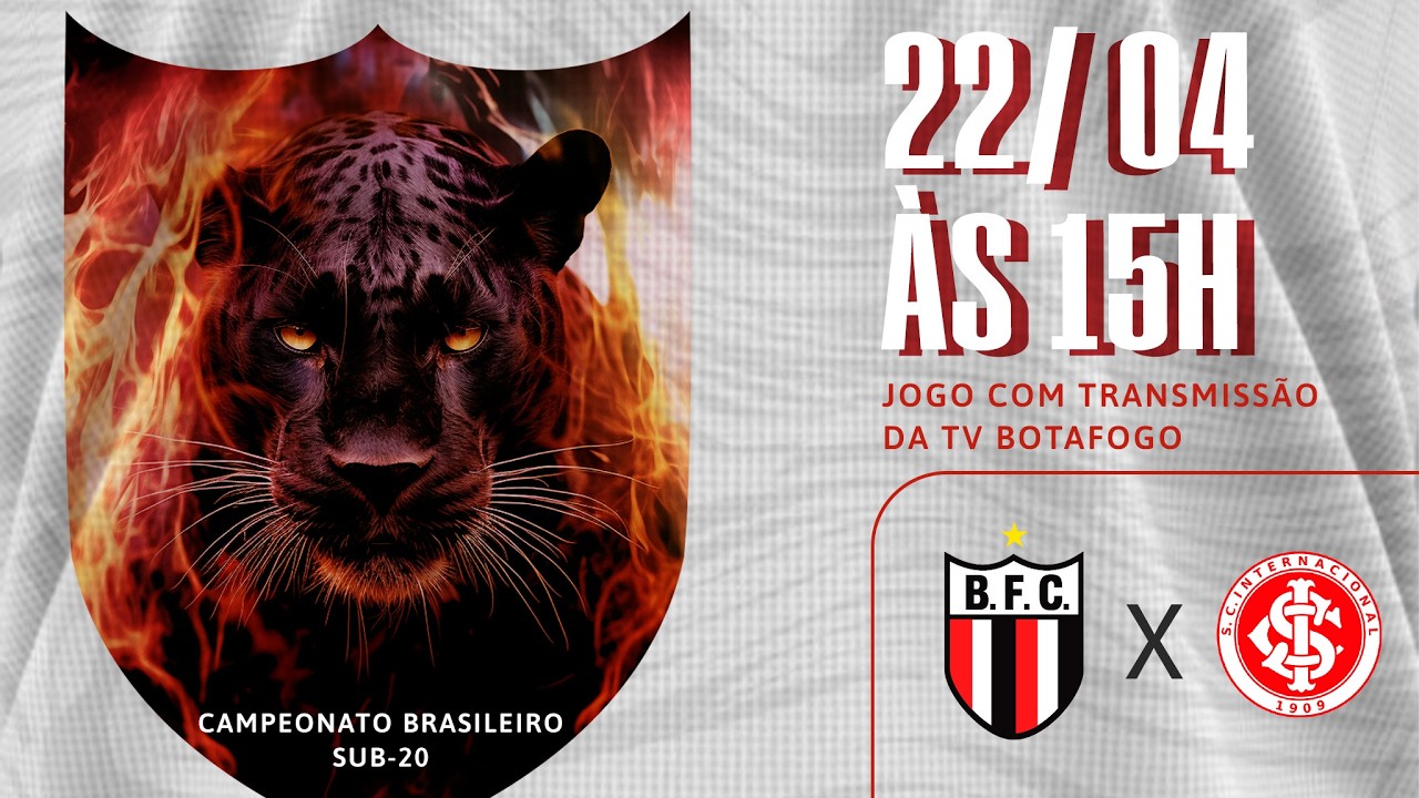 AO VIVO | Botafogo x Internacional - Brasileiro Série B Sub-20 - 22/04/2026