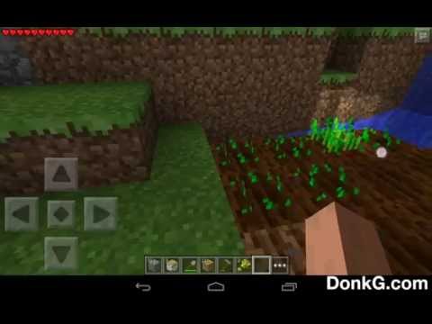 how to harvest crops in minecraft pe