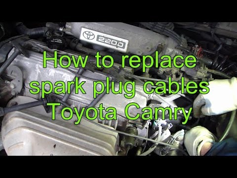 How to replace spark plug cables Toyota Camry