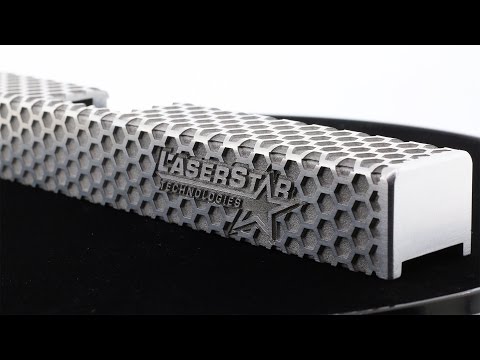 <h3>Custom Engraving Firearms - Gun Slide Engraving</h3><p>In this video we demonstrate deep 2D laser engraving into 7075 Aluminum and achieve an incredible result using our StarFX software.<br /><br />Our proprietary STAR-FX&trade; 2D software provides a level of complex layer engraving and surface texturing never before available in today&rsquo;s marketplace. Convert any sketch, drawing, or graphic image into a custom engraved work-of-art on multiple alloys including: Aluminum, Stainless Steel, Titanium, Copper, Iron, Brass, Exotic Metals, Composites, and precious alloys. Each image can be engraved before or after custom coating (including hard coat anodize, custom color or Cerakote processes) to optimize the color fill, natural shadowing and polishing effects of the final result.</p>