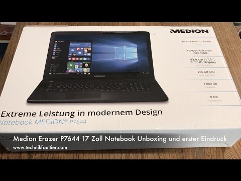 Medion Erazer P7644 17 Zoll Notebook Unboxing und erster Eindruck