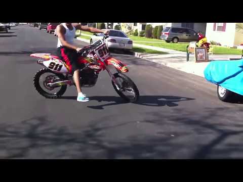 Crf450 - Burning rubber on my crf450.