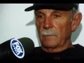 An Emotional Jim Leyland after the Detroit Tigers win the 2011 AL Central