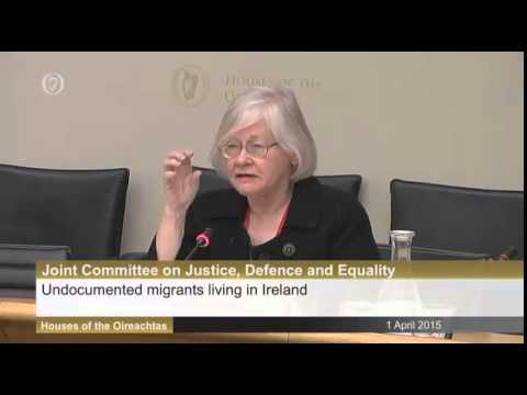 Aine Ni Chonaill and Ted Neville address Oireachtas Committee on illegal Migrants