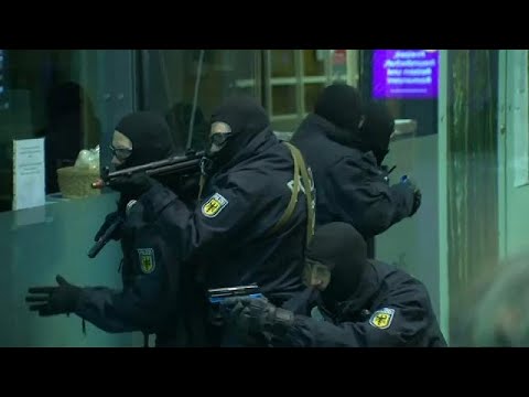 Anti-Terror bung der Bundespolizei in Frankfurt