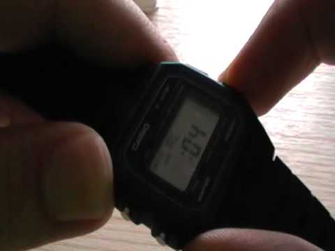 how to set time on casio f-91w