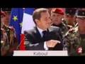 Sarkozy Pas la patrouille Kaboul 20 août 2008 France 2 - Sarkozy pouffe devant les cercueils des militaires à Kaboul