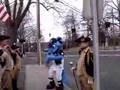lancraft at Westport with the Bridgeport Blue Fish Mascot