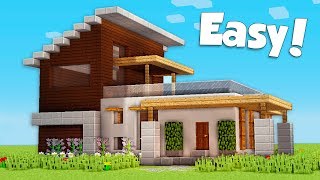 Minecraft: How to Build a Small & Easy Modern House - Tutorial (#22)