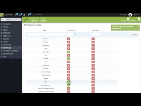 how to remove right column prestashop