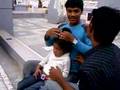wahid n wahid friend fixin my sisters hair n cherlene messin