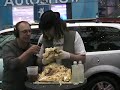 Crazy Legs Conti Attempts the Birthday Cake Record Crazy Legs Conti Attempts the Birthday Cake Record
