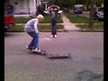 kickflip onto a skateboard