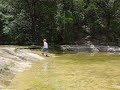 Evan Splashes in the Creek