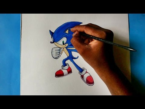 how to draw sonic