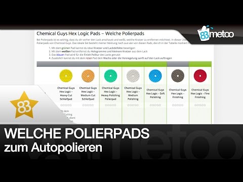 Welche Polierpads für Poliermaschine | Chemical Guys Hex Logic Pads | Polieren Anfänger Guide