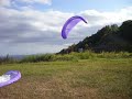 Paraglider top landing