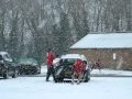 Cheltenham Town Football Club Players having a Snow Ball Fight