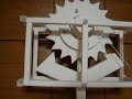 It is the clock escapement made from paper. The length of a pendulum is 1m. A cycle is about 2 second.