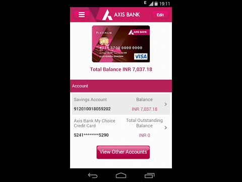 how to know axis bank balance