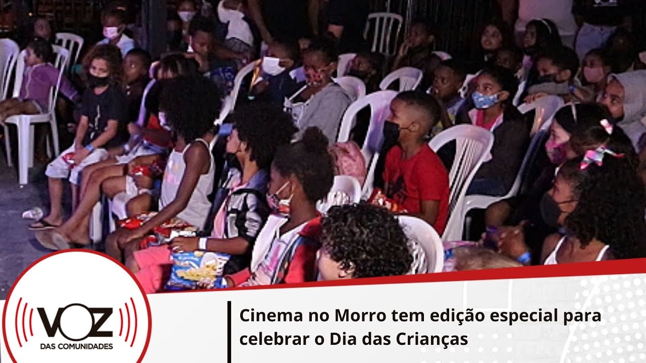 Cinema no Morro tem edição especial para celebrar o Dia das Crianças