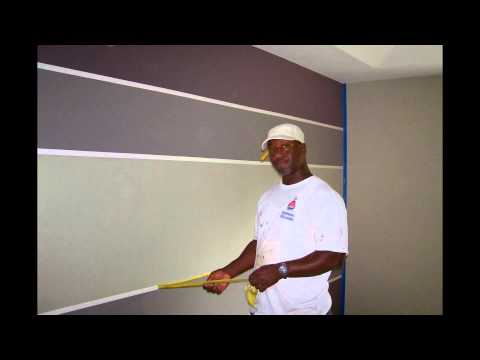 how to paint a stripes on a wall