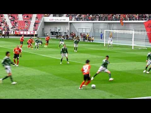 2009/02/22 名古屋グランパス　PSM＠岐阜戦　隼磨と彬のパス交換