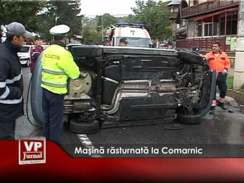 Maşină răsturnată la Comarnic
