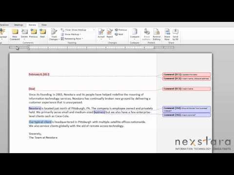 how to provide comments in word