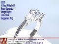 14K Gold Three Stone Round Diamond Vintage Style Filigree Engagement Ring Setting ES270 MDC NYC