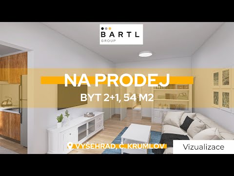 Video NA PRODEJ - světlý byt o dispozici 2+1, 54 m2, na ideální adrese - Vyšehrad, Český Krumlov
