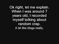 Me Talking As A 7 Year Old (1997)