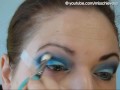 Deep ocean blue makeup