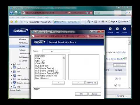 how to block facebook in sonicwall tz 170