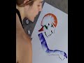 Karla Frechilla haciendo Acuarelas