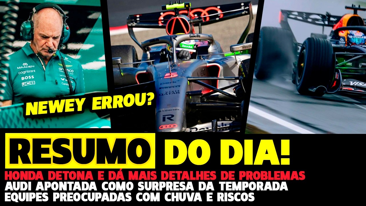 🚨HONDA NEGA TUDO,  AUDI É A SURPRESA DE 2026 E PREOCUPAÇÃO COM CHUVA | FÓRMULA 1 | GPEMCASA