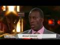 Michael Johnson being interviewed in beijing about doping on ZDF Television part1