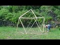 Simplest Geodesic Dome Construction