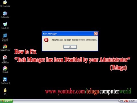 how to enable task manager disabled by virus