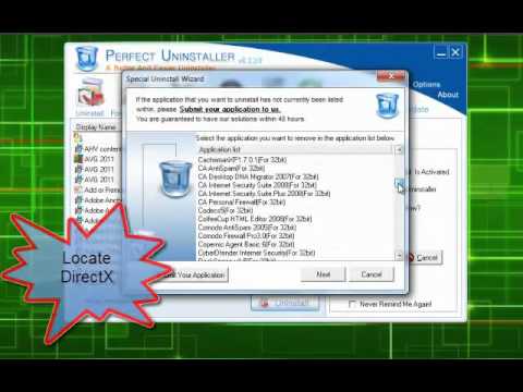 how to remove directx