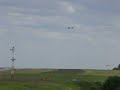 very windy day at england's highest airport, leeds bradford. 3 aborted landings and one successful