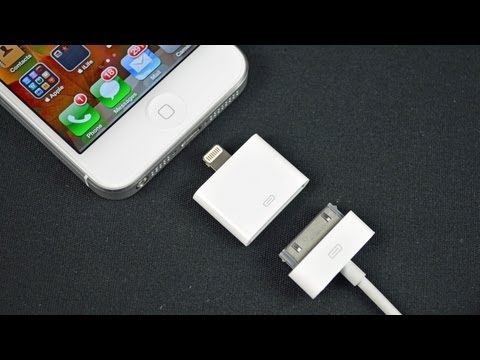 adapter - Demo of the Apple Lightning to 30-pin Adapter which lets you use your old Dock accessories with the iPhone 5, iPod Touch 5G, and iPod nano 7G. Link: http://g...