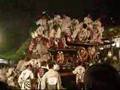 08.05.04 JR住吉駅前の練り合わせ「吉田」「西」と車庫入れ前に住吉神社で練る「住之江」