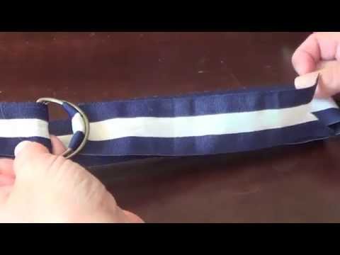 how to make a ribbon belt with d'rings