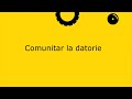Comunitar la datorie