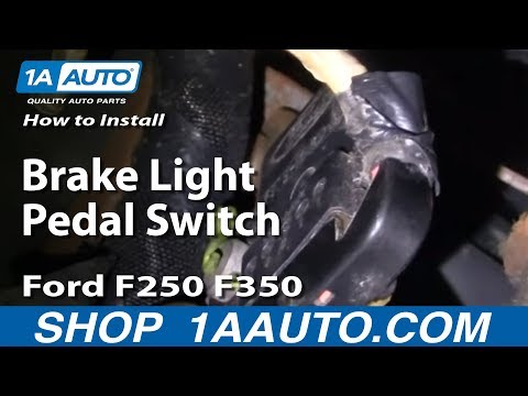 How To Install Replace Brake Light Pedal Switch Ford F250 F350 1999-06 1AAuto.com