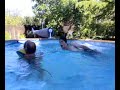 la famille dans le bain