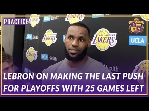 Video: Lakers Interview: LeBron on Making A Push For Playoffs and How He likes Feeling Uncomfortable