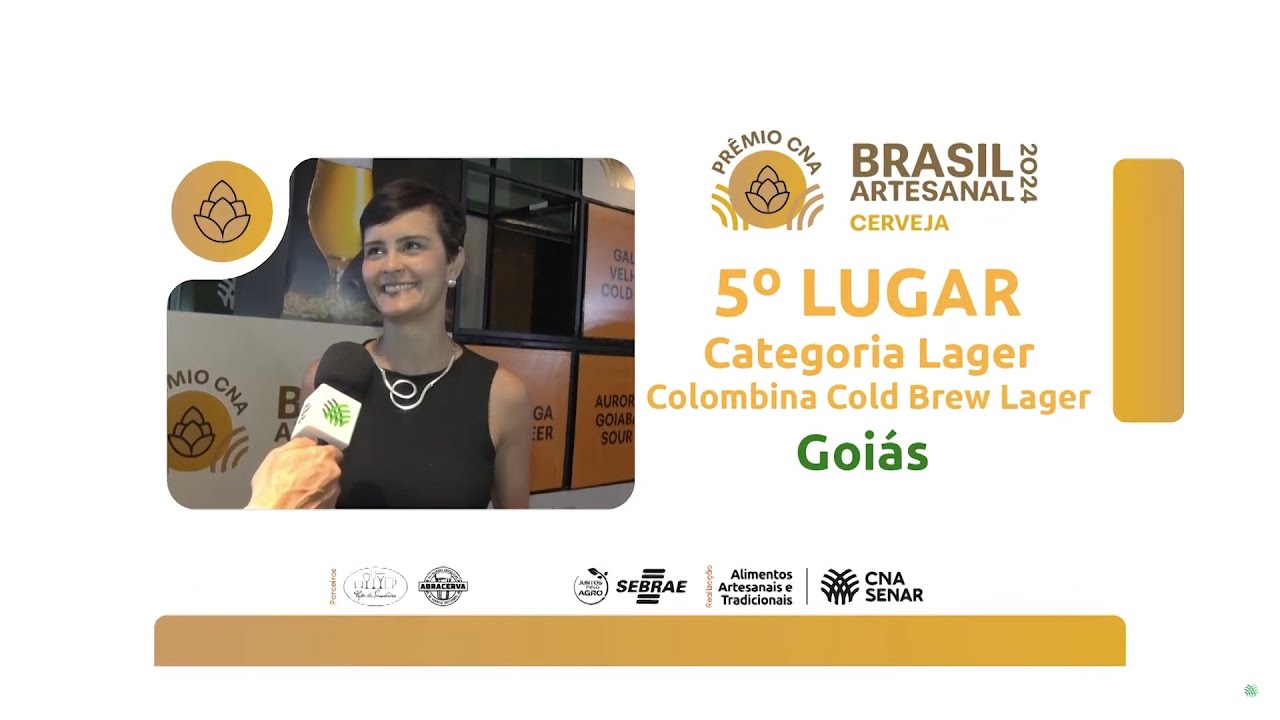 Colombina Cold Brew - 5º Lugar Prêmio CNA Brasil Artesanal Cerveja LAGER - Aparecida de Goiânia (GO)